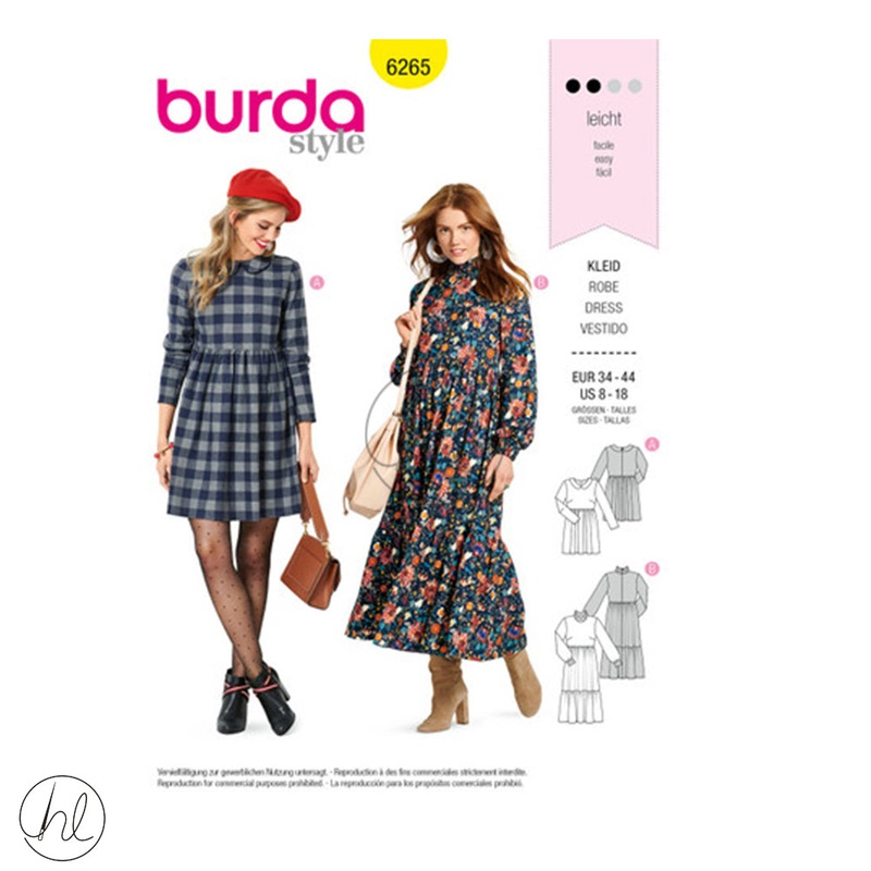 BURDA DRESS YELLOW 6265