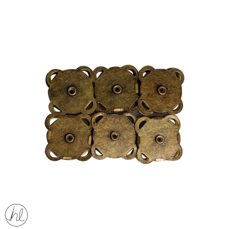 MAGNETIC PRESS BUTTONS BRONZE 6 PER PACK 18MM048-221