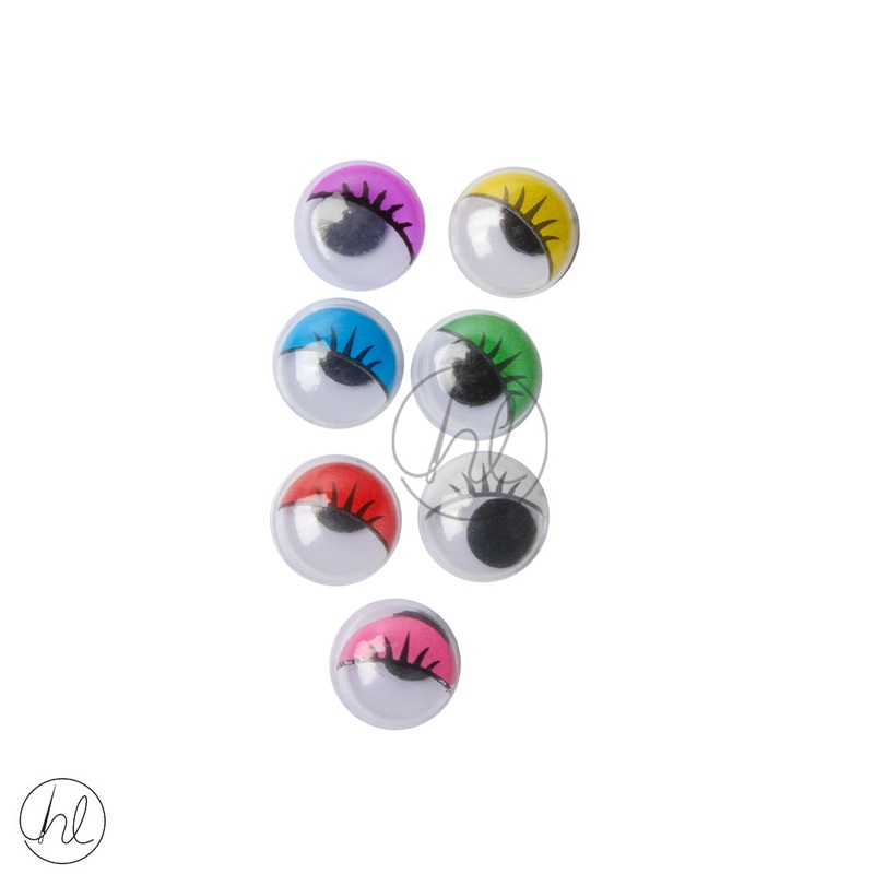 PASTE ON EYES WITH LASHES 50 PER PACK 10MM M366