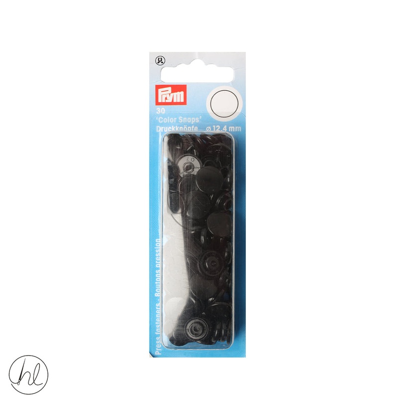 PRYM 30 COLOUR SNAP BLACK 12.4MM