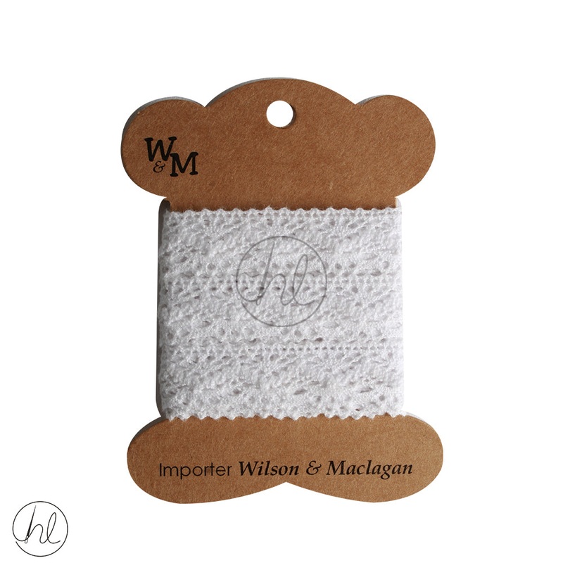 TORCHON LACE WITH EDGING WHITE CB1355 18MM