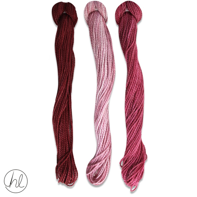 100% COTTON PERLE THREAD 3X9M 13-PLUM PER SET