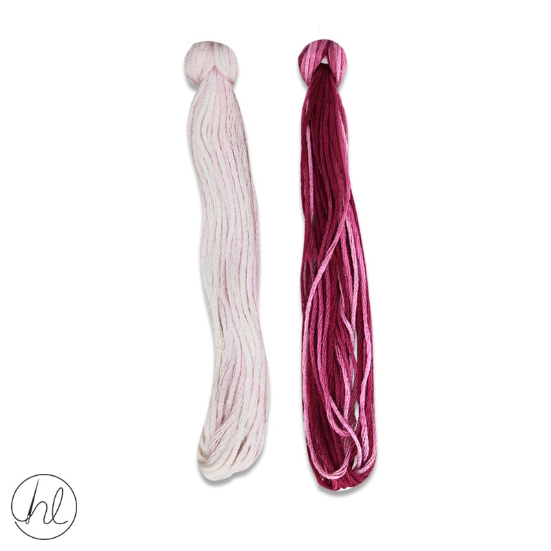 100% COTTON STRANDED THREAD 2X5M 45-WINE GLOW PER SET