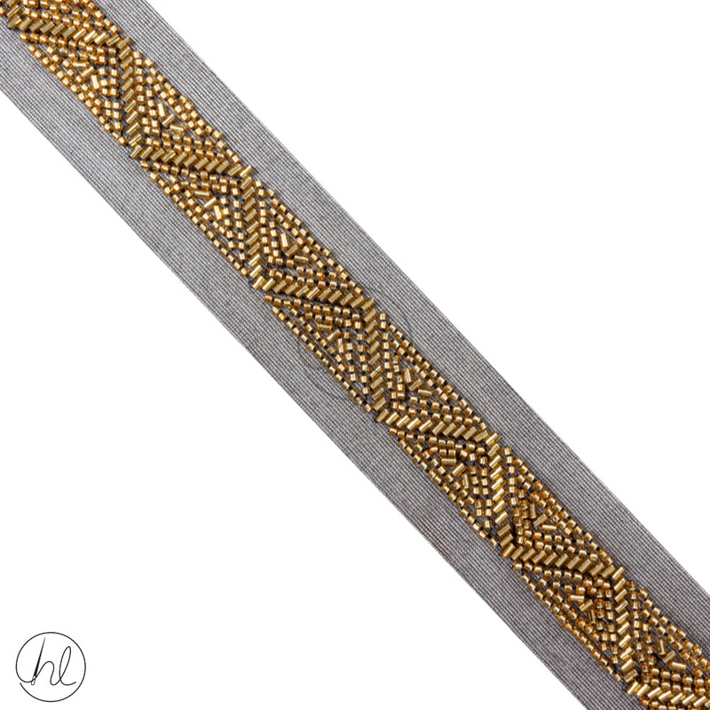 Braid Fancy  2cm Black/Gold