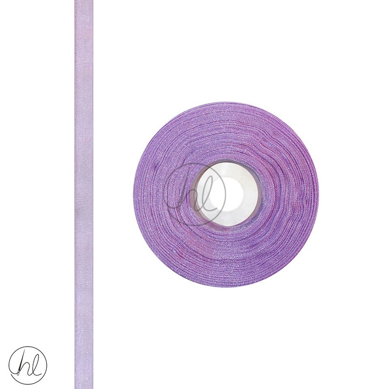 RIBBON ORGANZA LILAC 6MM 20M PER ROLL