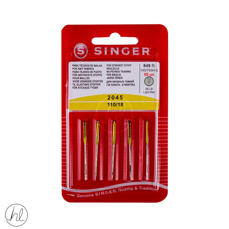 SINGER MACHINE NEEDLES 2045 110/18
