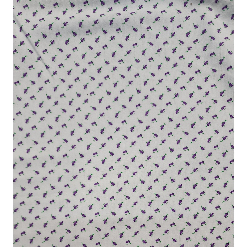 $30 Flannel 5 Yard Flat Fold - Purple Flowers - 56 inches wide