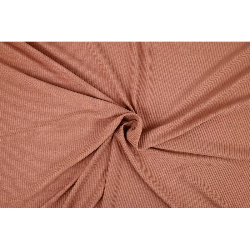 4x2 Rib Salmon Peach Tencel Lyocell Blend Knit-225GSM- by the yard