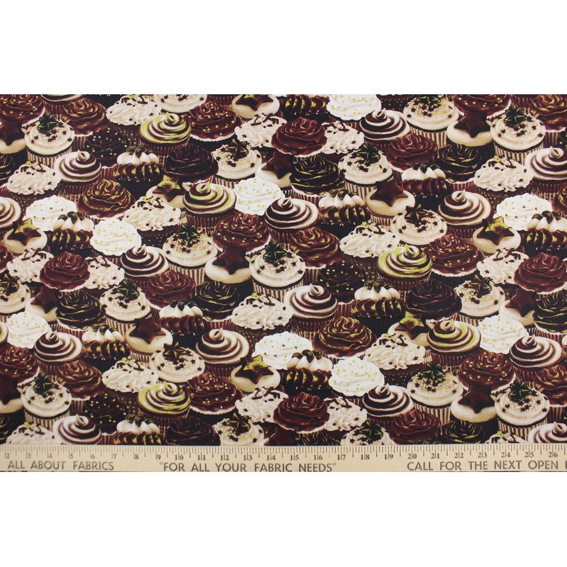 Benartex Cupcake Dreams in Chocolate