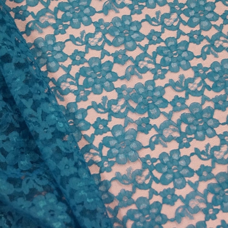 Classic Lace Wholesale Fabric in Turquoise 1136