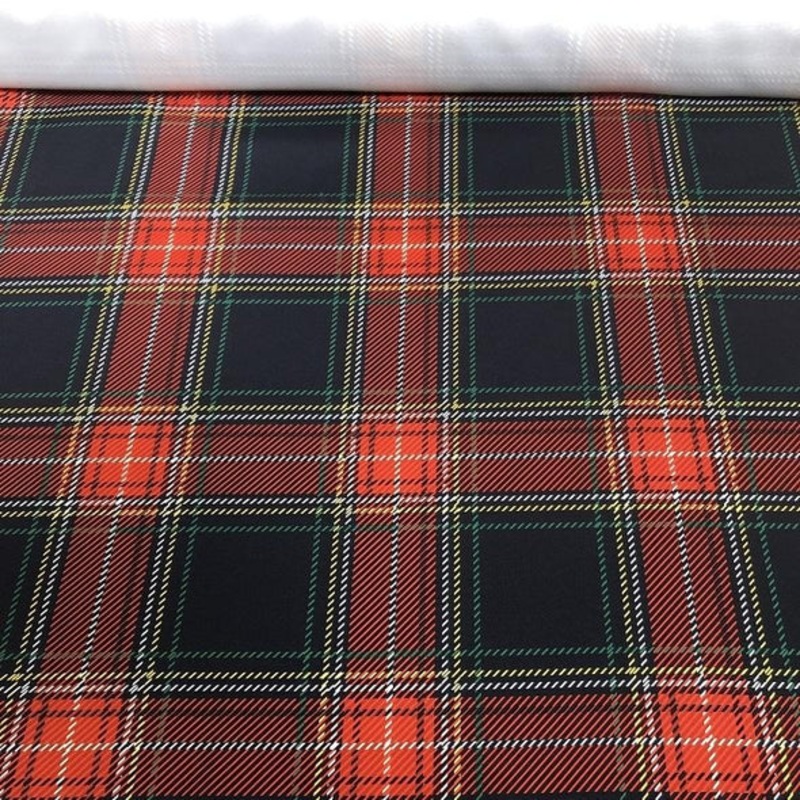 Plaid (Poly Print) Wholesale Fabric in Red and Green