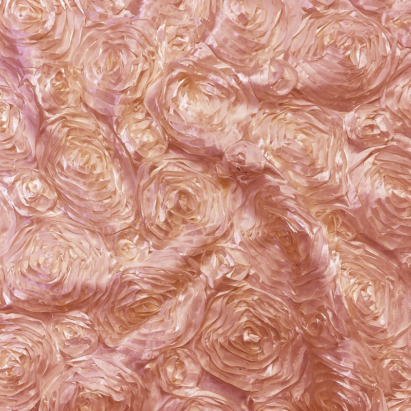 Rose Satin (3D) Wholesale Fabric in Blush