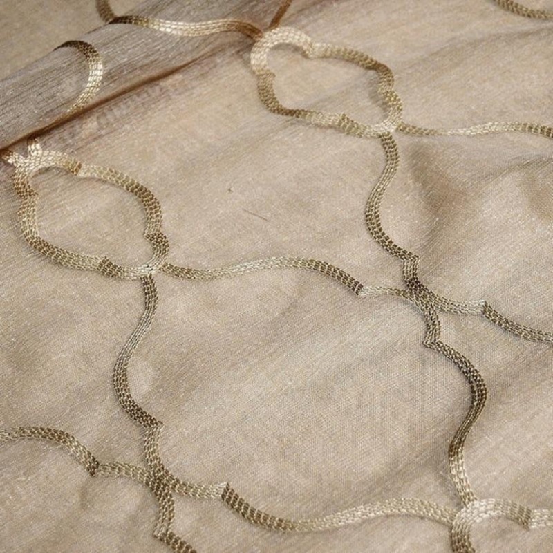 Vertigo Sheer Wholesale Fabric in Champagne