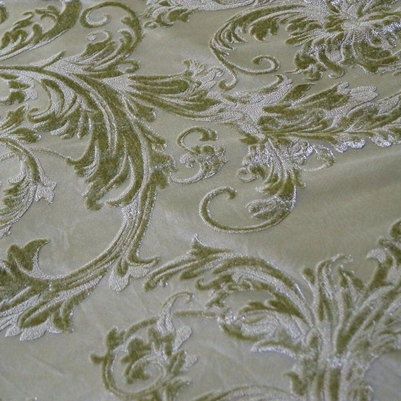 Victorian Jacquard Sheer Wholesale Fabric in Sage