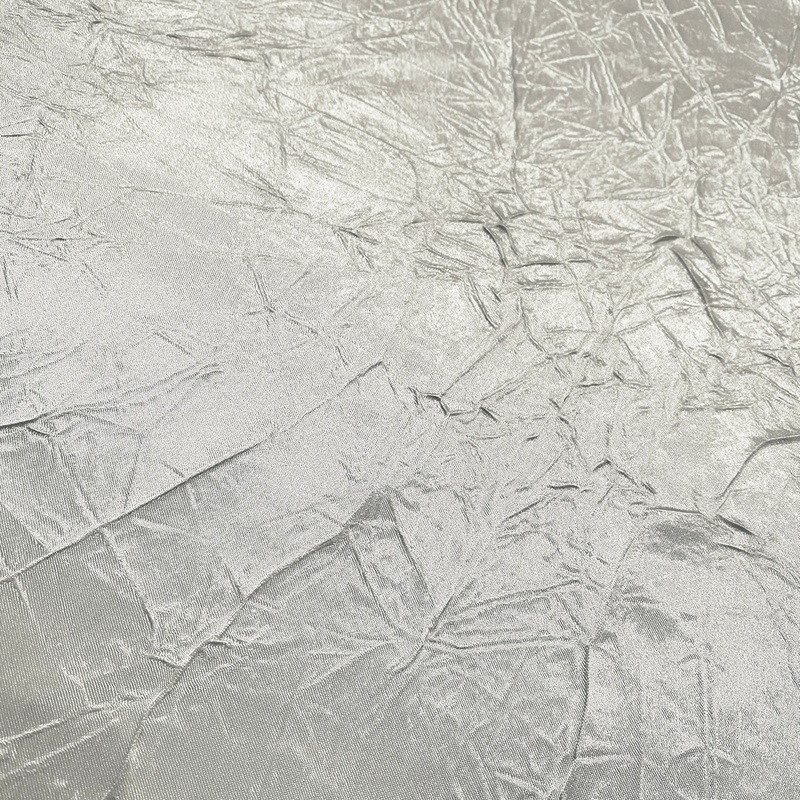 Crush Satin (Bichon) Wholesale Fabric in White