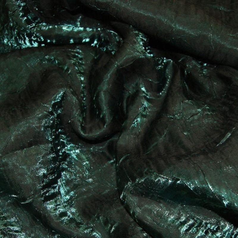 Crush Shimmer (Galaxy) Wholesale Fabric in Hunter Green 29