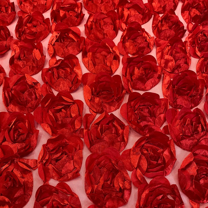 Peony Bouquet Wholesale Fabric in Red