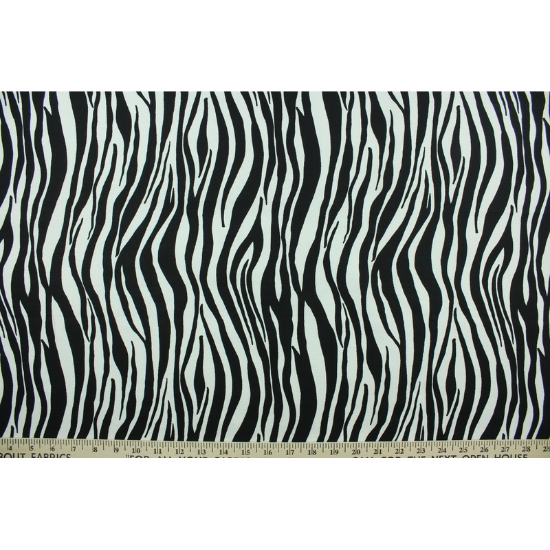 Striated Tiger Print Fabric in Black