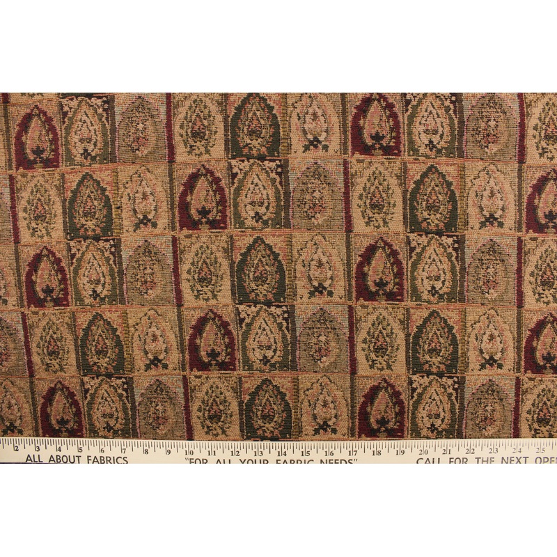 Botanical Chenille Fabric in Tobacco