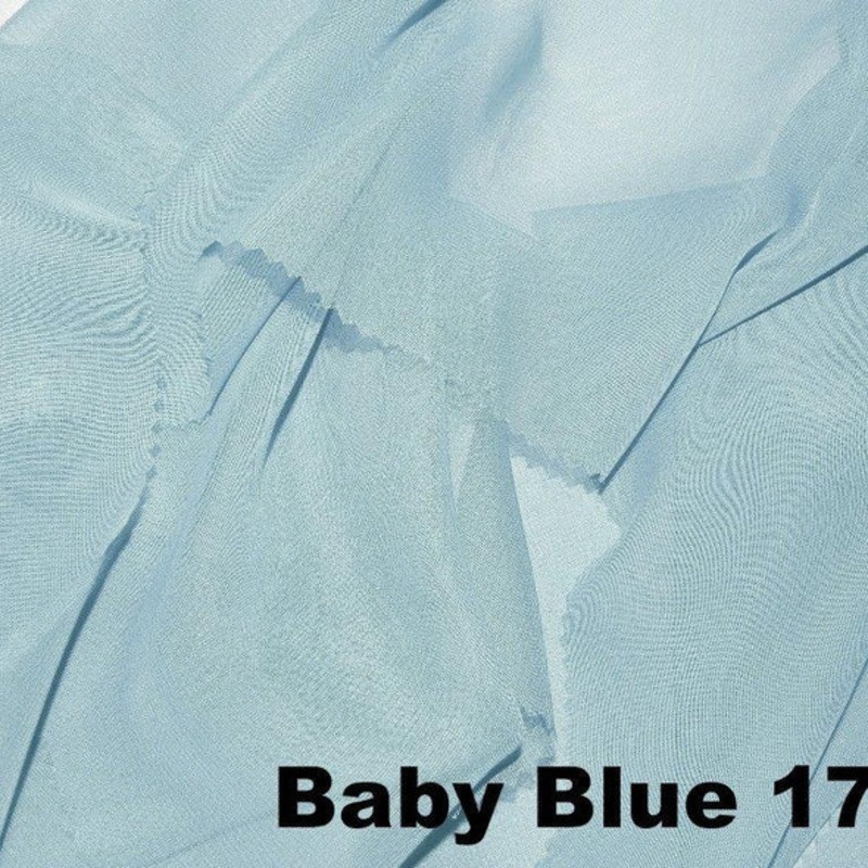 Chiffon Wholesale Fabric in Baby Blue 1715