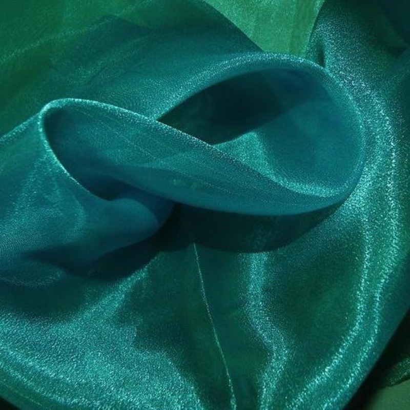 Crystal Organza Wholesale Fabric in Teal 952