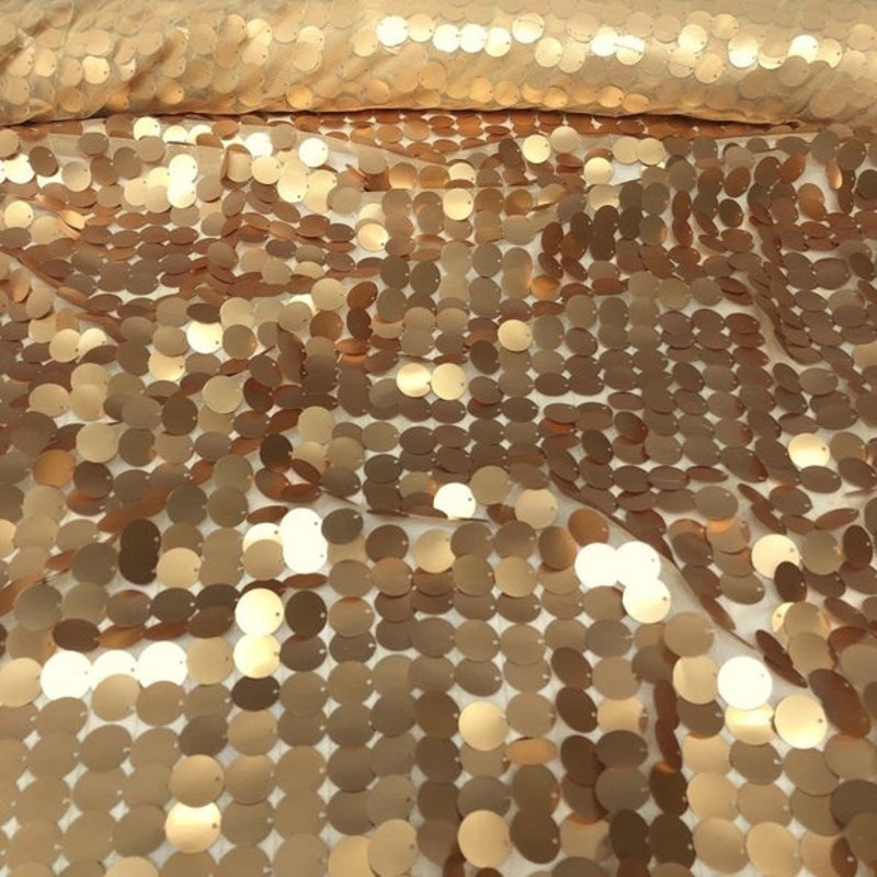 Payette Sequins Wholesale Fabric in Gold