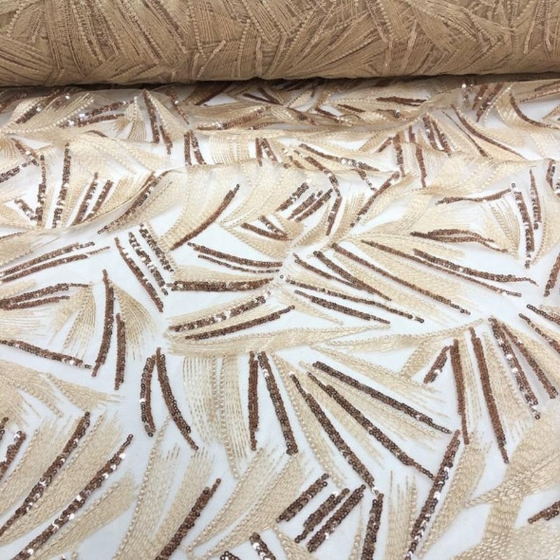 Sparkle Sequins Wholesale Fabric in Champagne