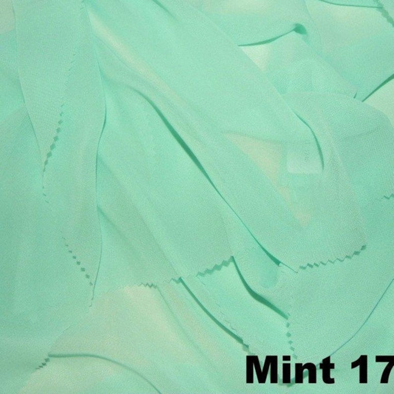 Chiffon Wholesale Fabric in Mint 1745