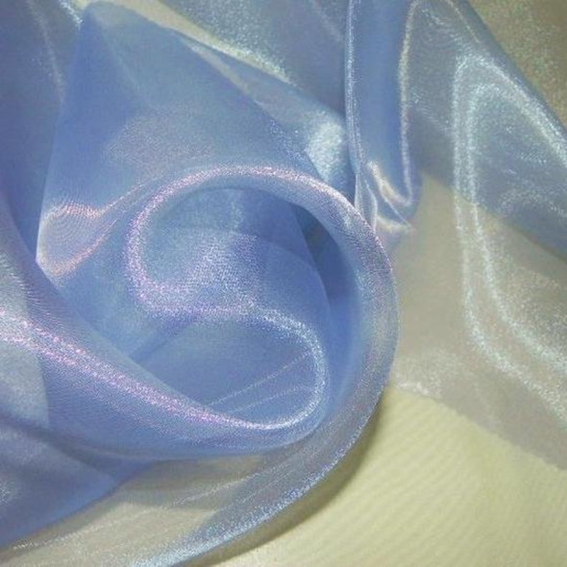 Crystal Organza Wholesale Fabric in Blue D 124