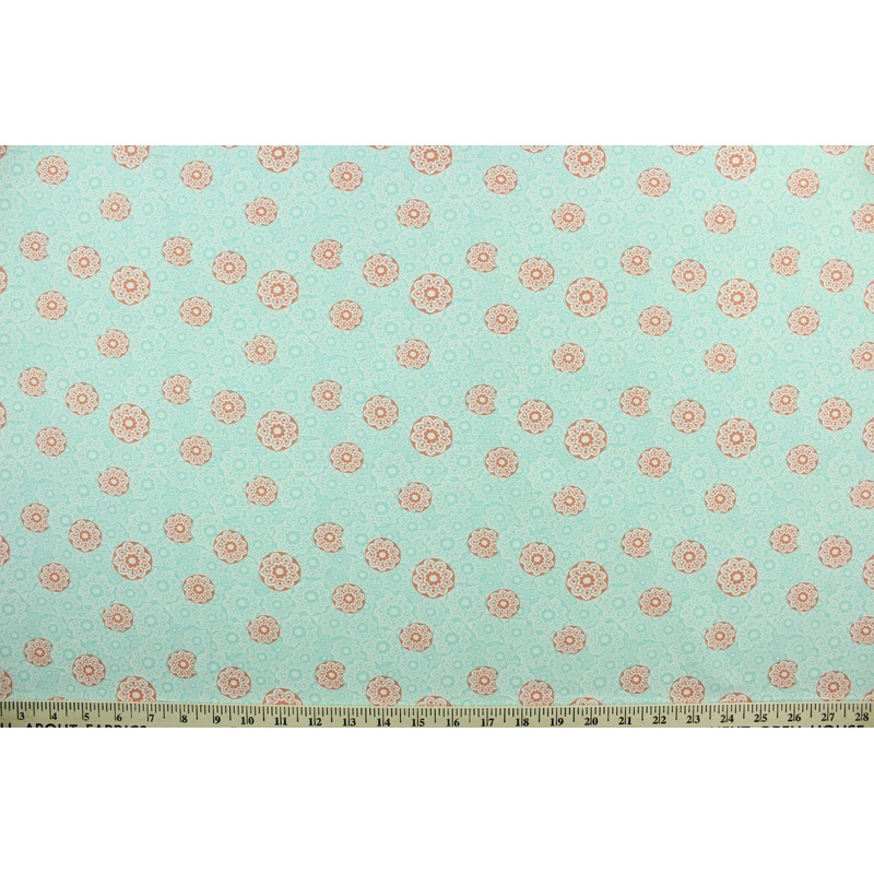 Fabric Editions Kaleidoscope Quilting Fabric in Turquoise 14153
