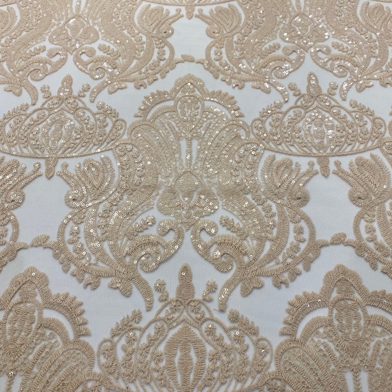 Princess Lace Wholesale Fabric in Champagne