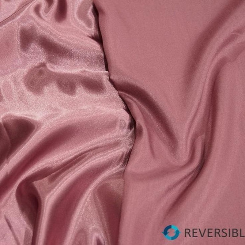 Shantung Satin (Reversible) Wholesale Fabric in Mauve