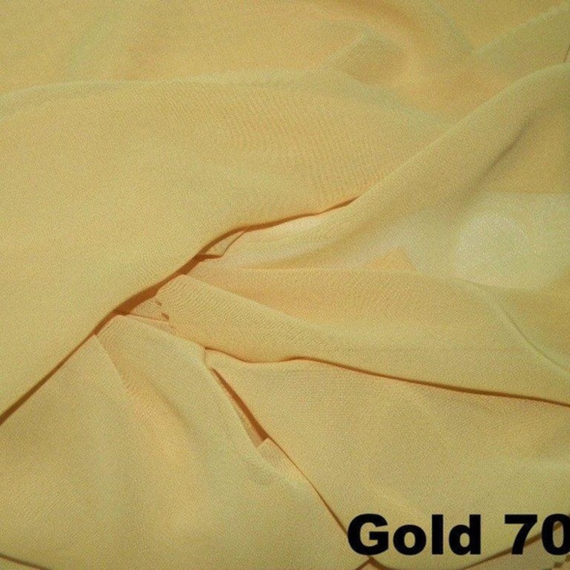 Chiffon Wholesale Fabric in Gold 7004
