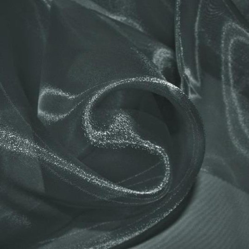 Crystal Organza Wholesale Fabric in Charcoal 765