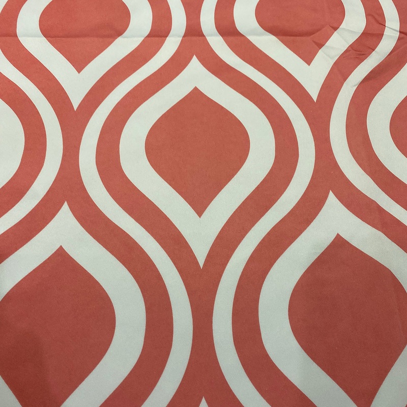 Groovy Print (Lamour) Wholesale Fabric in Coral