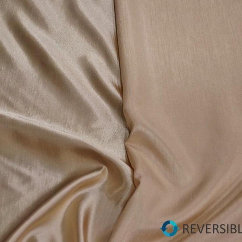 Shantung Satin (Reversible) Wholesale Fabric in Champagne