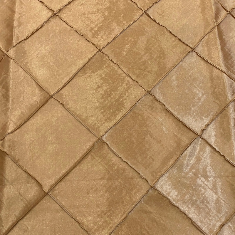4" Pintuck Taffeta Wholesale Fabric in Gold