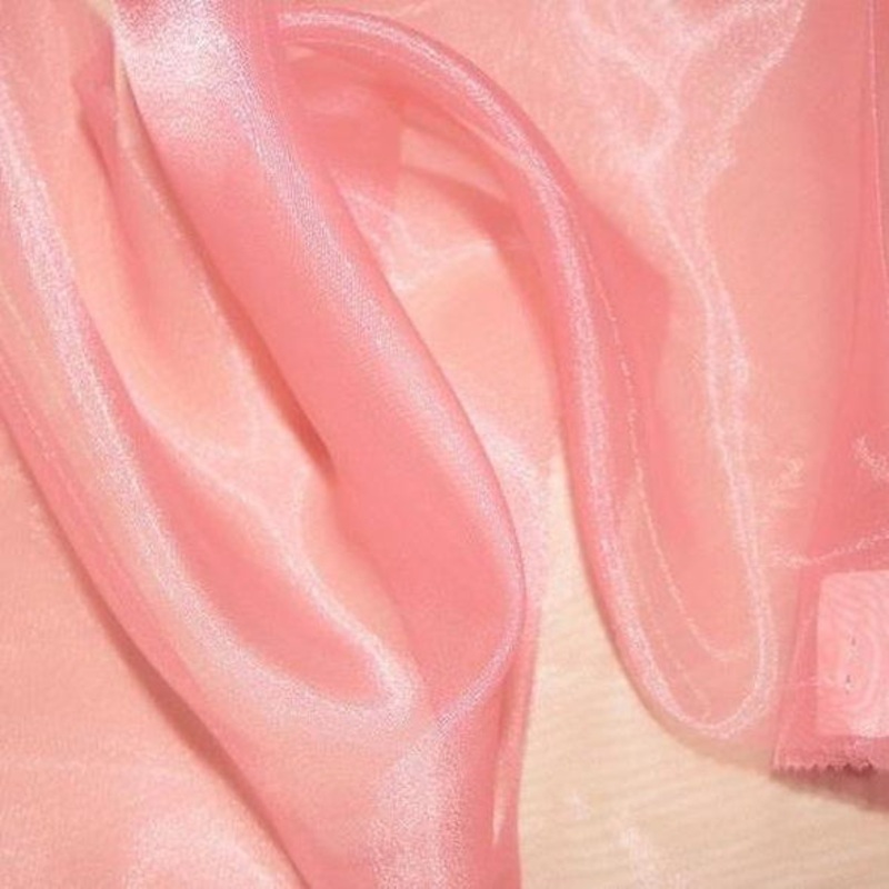 Crystal Organza Wholesale Fabric in Coral L 500