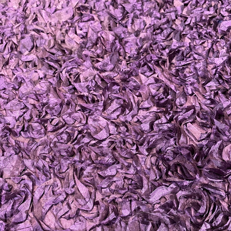 Curly Satin Wholesale Fabric in Plum