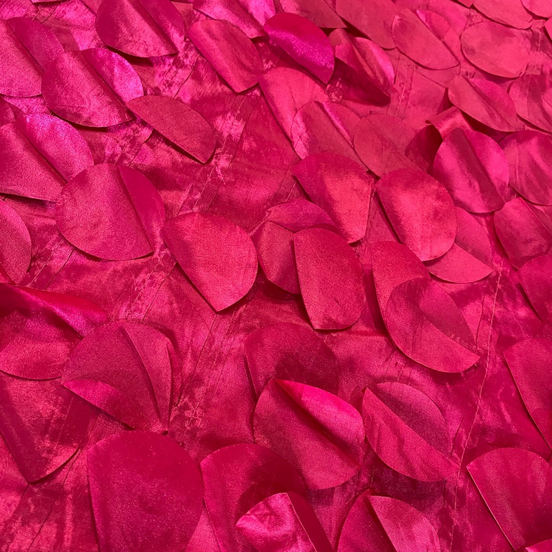 Funzie (Circle Hanging) Taffeta Wholesale Fabric in Fuchsia