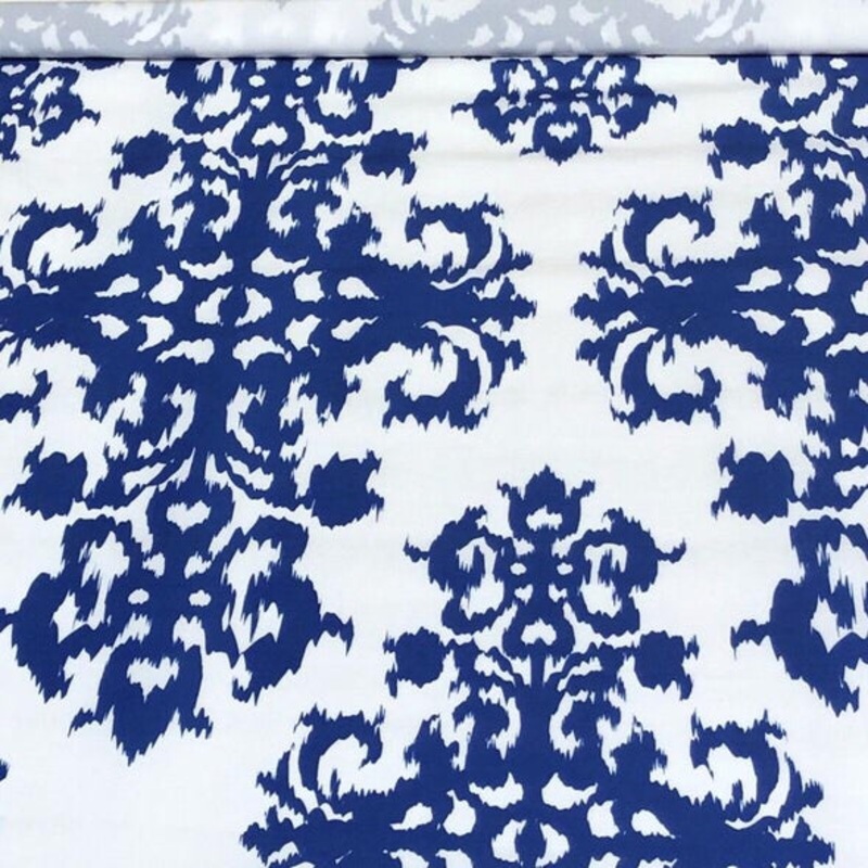 Newport Print (Dupioni) Wholesale Fabric in Royal