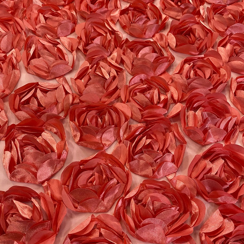 Peony Bouquet Wholesale Fabric in Coral