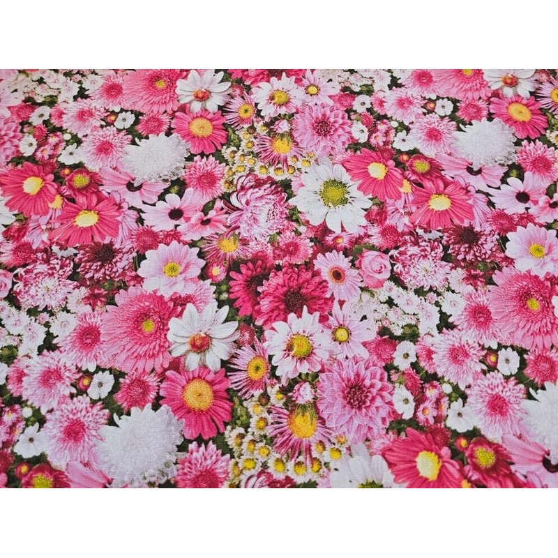 Timeless Treasures Garden Party Quilting Fabric in  Pink