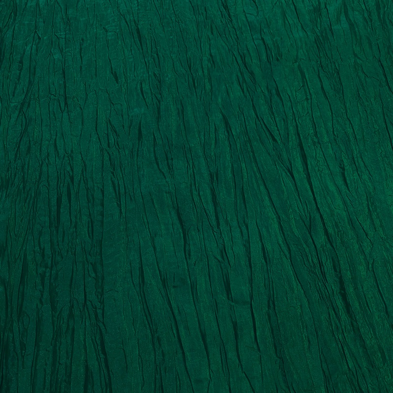Accordion Taffeta Wholesale Fabric in Hunter Green