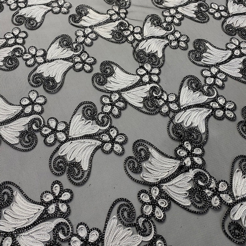 Butterfly Lace Wholesale Fabric in Black