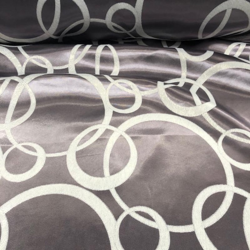 Cirque Jacquard (Reversible) Wholesale Fabric in Purple Grey