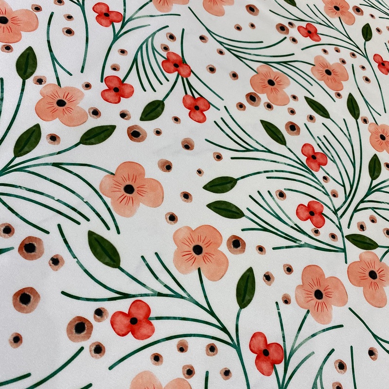 Retro Floral (Poly Print) Wholesale Fabric