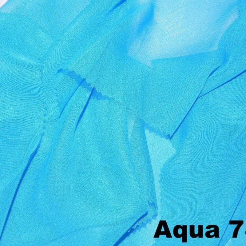 Chiffon Wholesale Fabric in Aqua 780