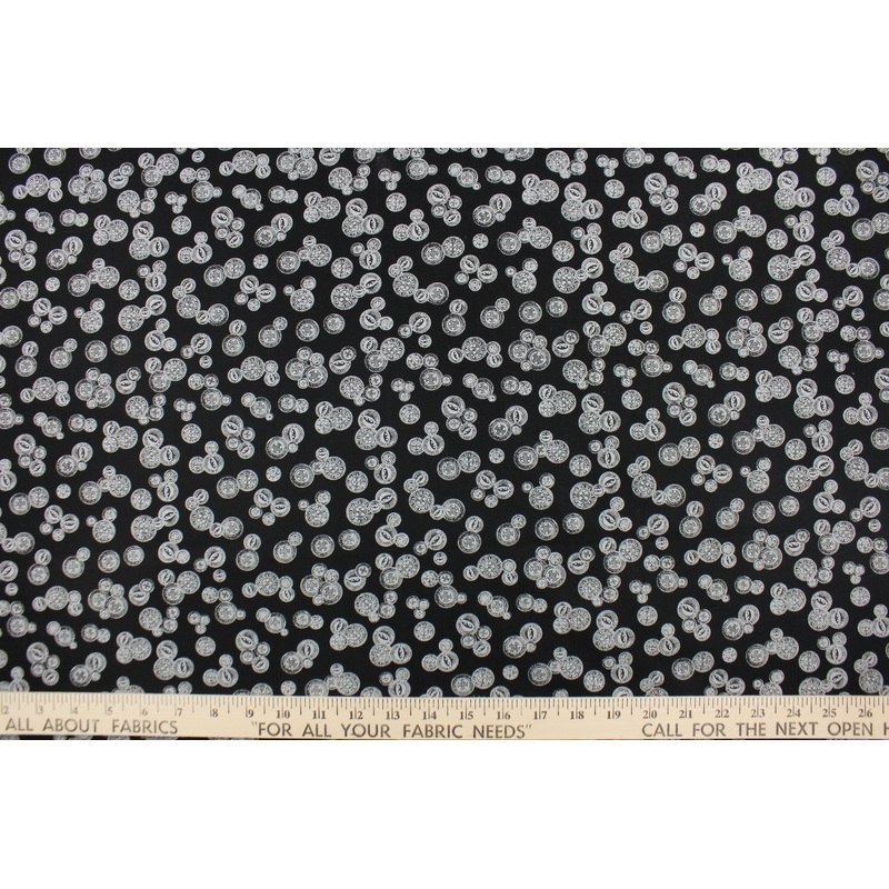 Choice Fabrics Quilting Sew Vintage Buttons in Black CD 14106-005