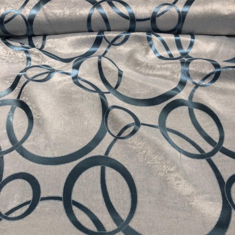 Cirque Jacquard (Reversible) Wholesale Fabric in Turquoise